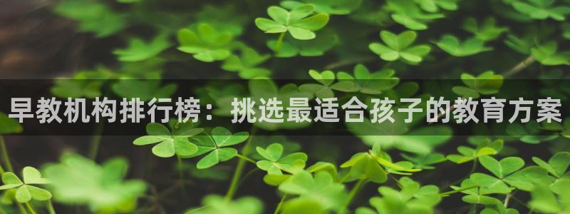 威九国际网站进入客服中心怎么进：早教机构排行榜：挑选最适合孩子的教育方案