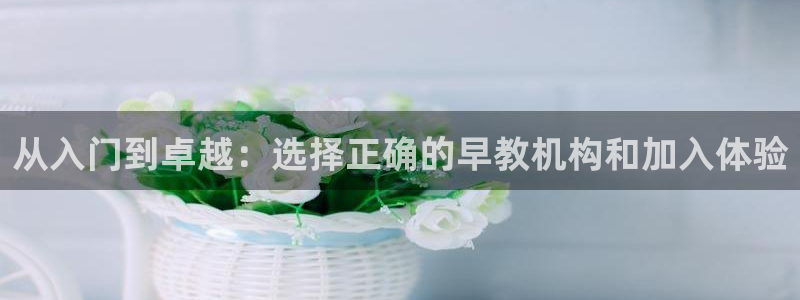 威九国际网站入囗：从入门到卓越：选择正确的早教机构和加入体验