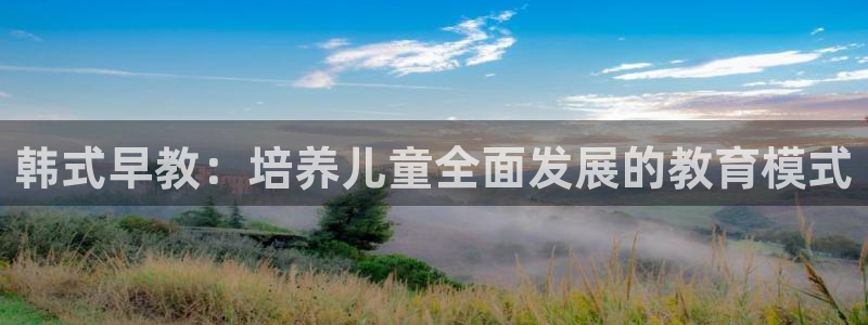 威九国际78mb下:韩式早教:培养儿童全面发展的教育模式